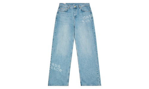 Graffiti Distressed Denim Jeans "Blue" MS25 TR 274 01
