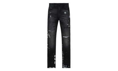 Clayton Distressed Paint Splatter Ripped Jeans "Black" MF24D623 B1182CHSPL
