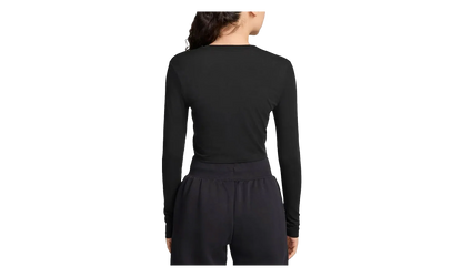 Sportswear Chill Knit Slim LS Cropped Top WMNS "Black" HF5322 010