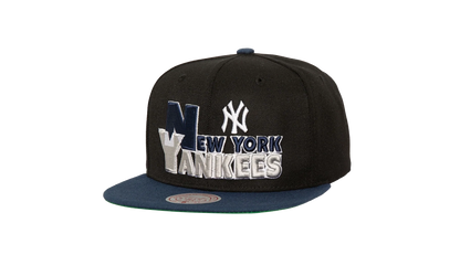MLB Text Stack 1 Snapback Cap "New York Yankees - Black" HS8525 NYYBLCK