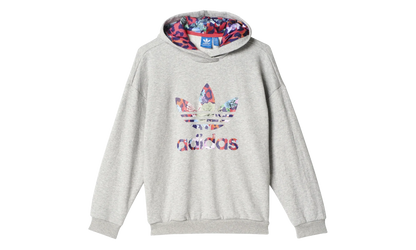 Originals S Rose Hoodie GS "Grey Heather / Multicolor / Fresh Pink" S96103