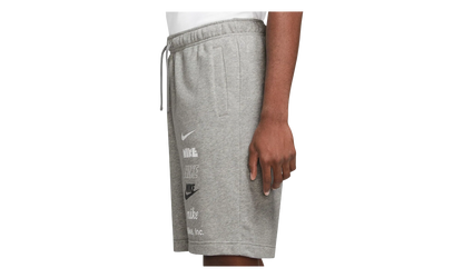 Club+ French Terry Multi-Logo Shorts "Dark Grey Heather" FB8830 063