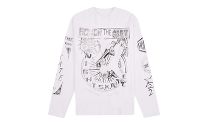 Night Skate Long-Sleeve Tee "White" HTG250498 WHT