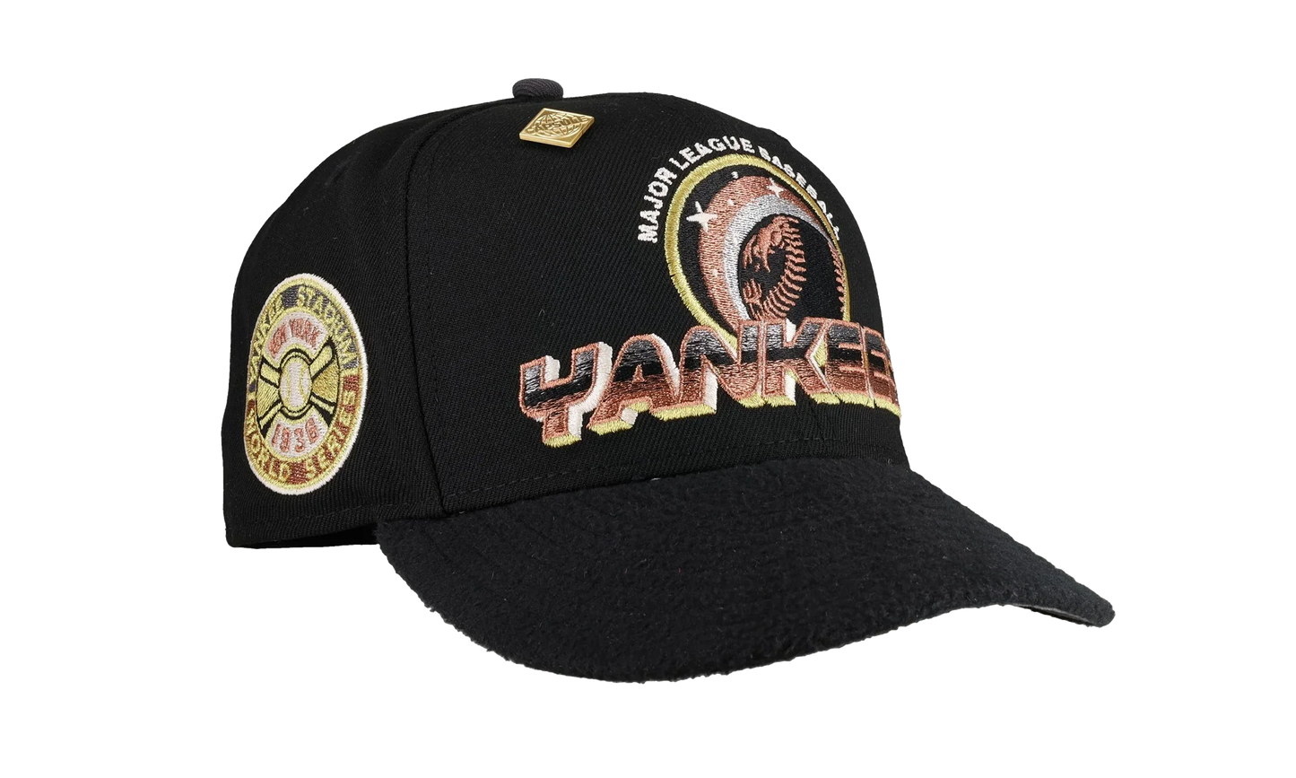 59FIFTY New York Yankees 1936 World Series Fitted Hat "Black / Winterized - Visor" NE222