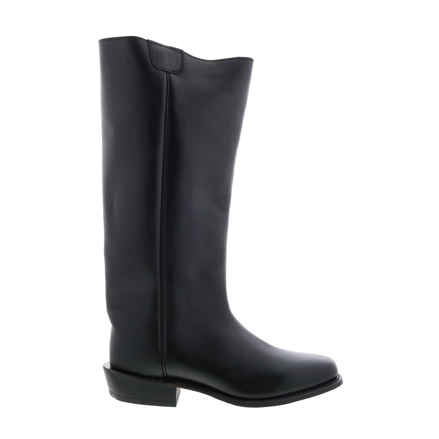 8220 Mens Black Leather Slip On Cowboy Western Boots