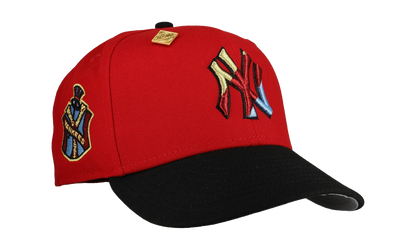 59FIFTY New York Yankees 1951 World Series Diagonal Logo Fitted Hat "Red / Black" NE228