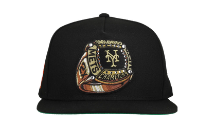 9FIFTY New York Mets A Frame Snapback Hat ""Rings"" NE177