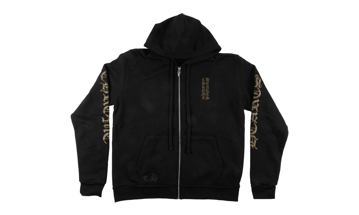 Vertical Logo Zip-Up Hoodie "Black/Olive" CHRM0852