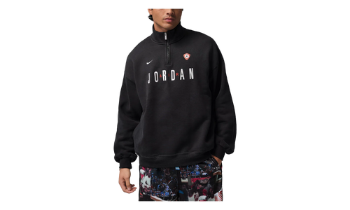 Air Jordan Flight Graphic Fleece Quarter Zip "Black / Sail" IF1816 010