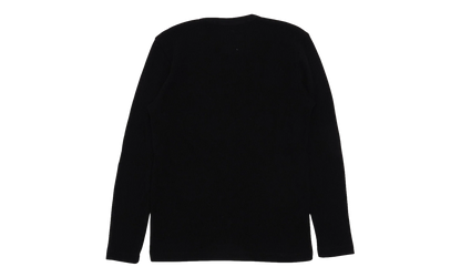Embroidered Thermal Long Sleeve T-Shirt "Black" CHRM0824