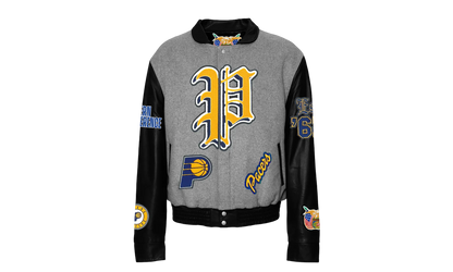 Wool & Leather Old English Varsity Jacket "Indiana Pacers" NBA 004GRY PACERS