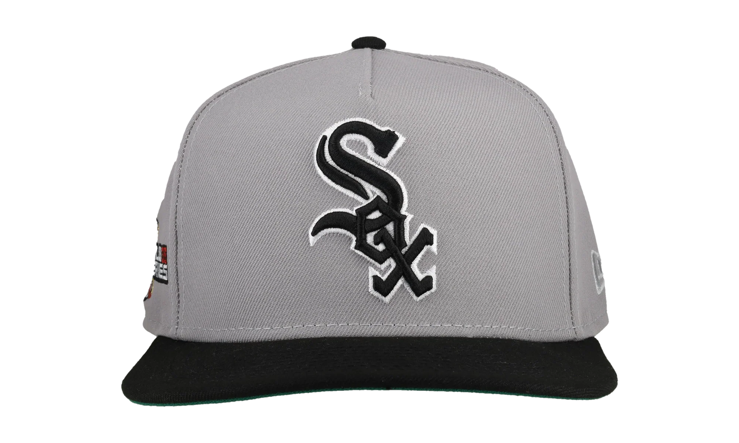 9FIFTY Chicago White Sox 2005 World Series A Frame Snapback Hat "Grey / Black" NE95