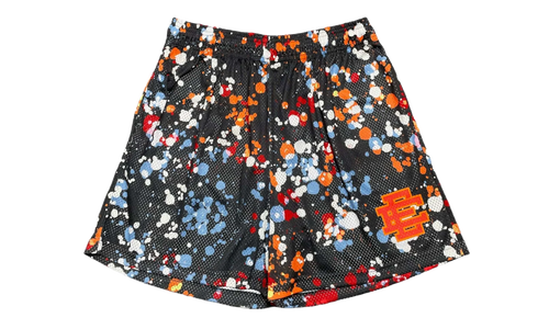 EE Basic Shorts "Paint Splatter - Black Red" EE107