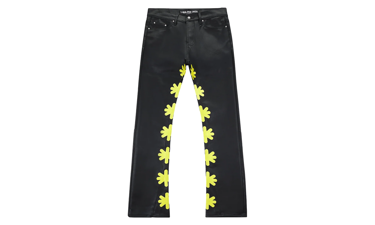 Leather Pants "Black / Yellow" LSLPBFY