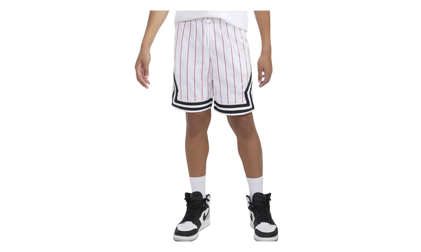 Air Jordan Pinstriped Diamond Shorts GS "White Striped Red" 95C890 001