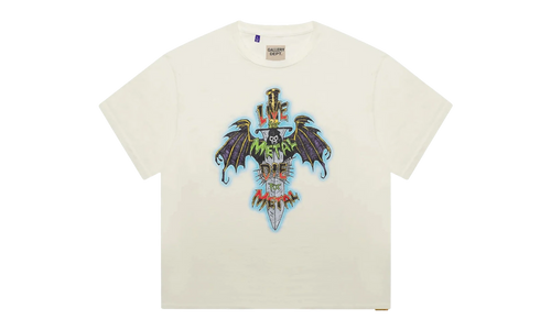 Live For Metal Short Sleeve Tee Shirt "White Multi" GD106