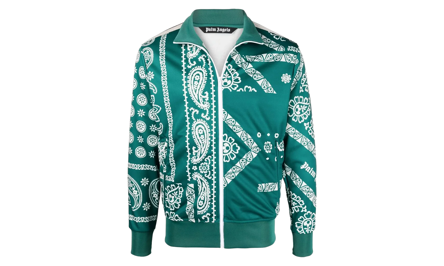 Bandana Track Jacket "Green / White" PMBD001F21FAB0055501