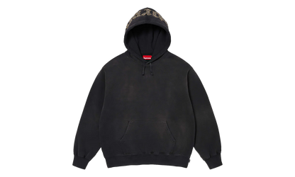 Overdyed Studded Hooded Sweatshirt "SS26 - Black" SU27374