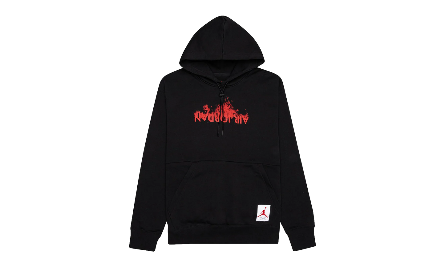 Air Jordan Retro 4 Graphics Fleece Pullover Hoodie "Black / Red" DD3867 010