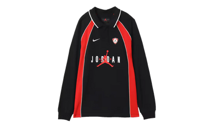 Jordan Flight Long Sleeve Polo Jersey "Black / University Red" IF1915 010