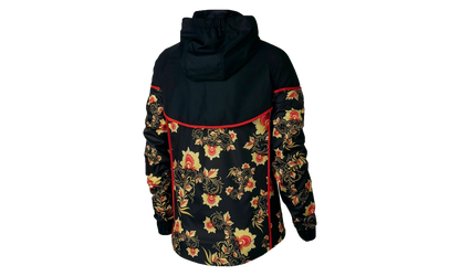 Sportswear NSW Floral Windrunner Printed Jacket WMNS "Black / Red / Yellow" 922188 010