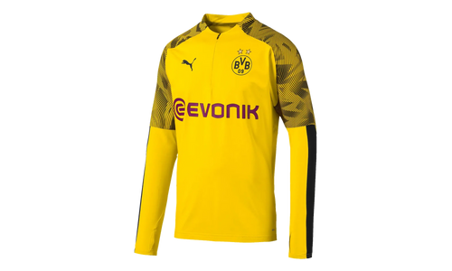 BVB 1/4 Zip Training Top "Cyber Yellow / Puma Black" 755764 01