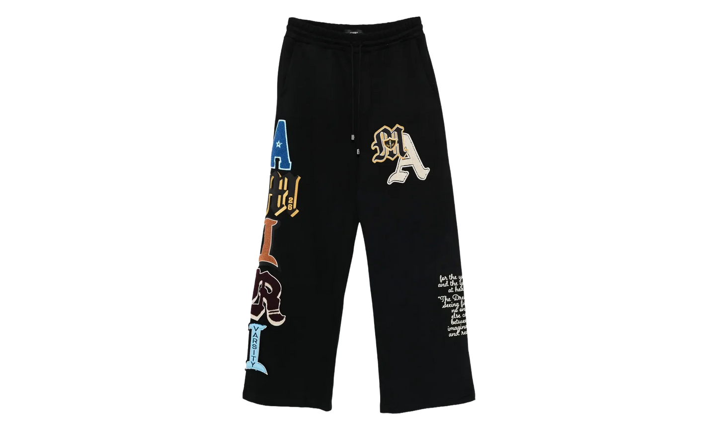 Varsity Patch Sweatpant "Black" AMBMPA1020 001