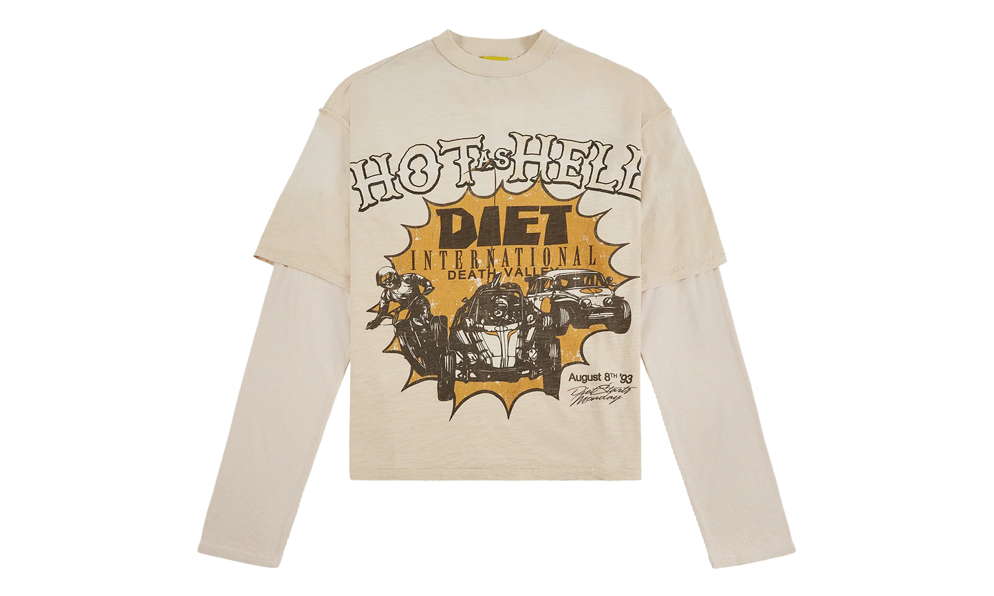 Hot As Hell Layered Tee "Antique White" DSM S26 021