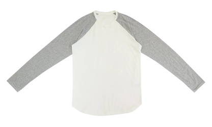 Cemetery Cross Straight Longsleeve T-Shirt "Grey / White" CHRM1187