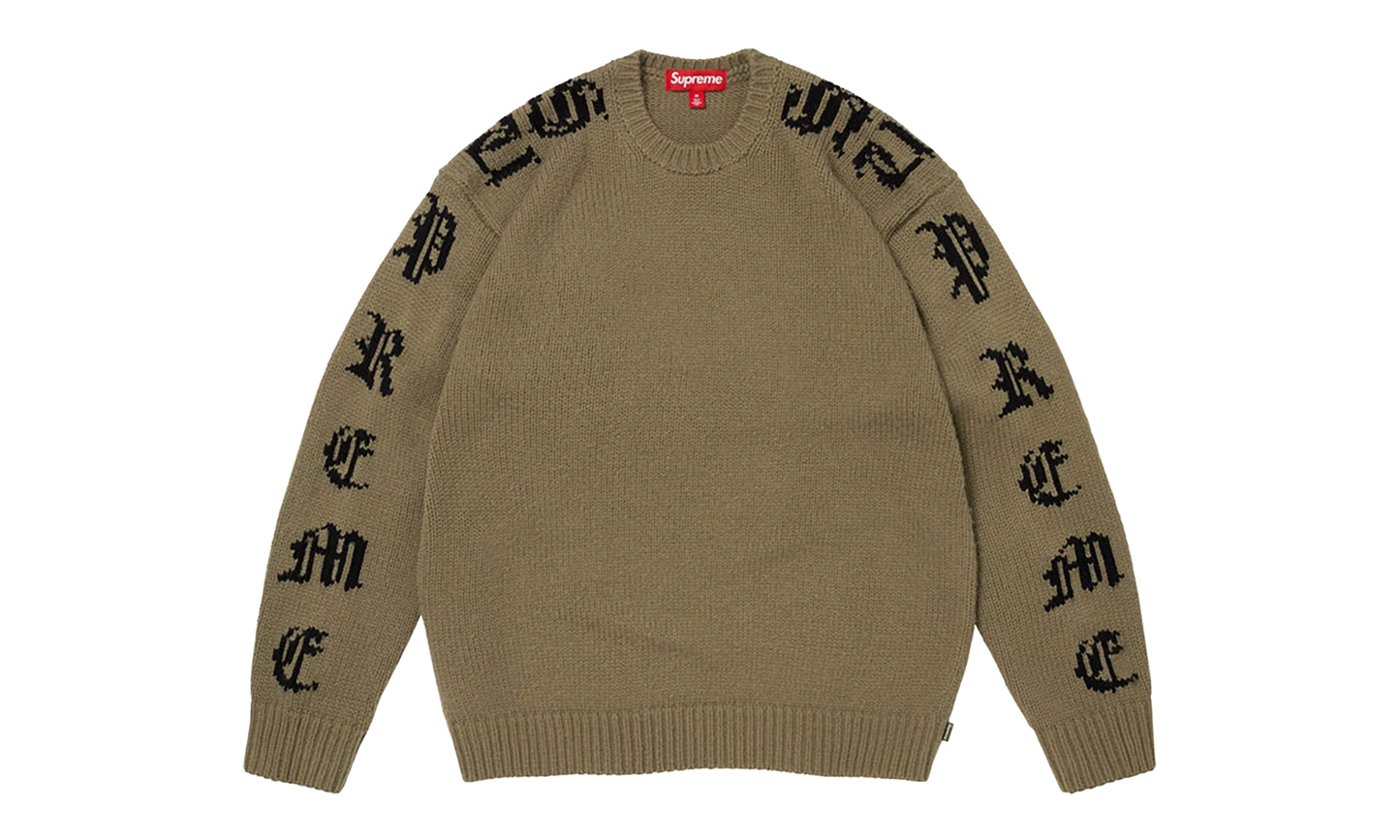 Old English Sleeves Sweater "SS26 - Olive" SU27137