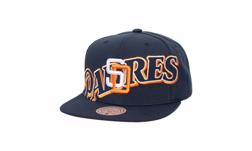 MLB Cooperstown Full Frontal Snapback Cap "San Diego Padres - Navy" HHSS7494 SDPYYPPPNAVY