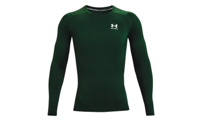 HeatGear Compression Long Sleeve "Forest Green / White" 1361524 301