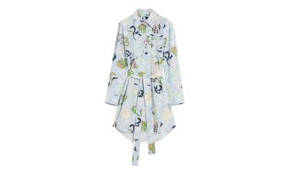 ABSTRACT PRINT TIE-WAIST DRESS "Azur" RW DR0040 5949 E24 270