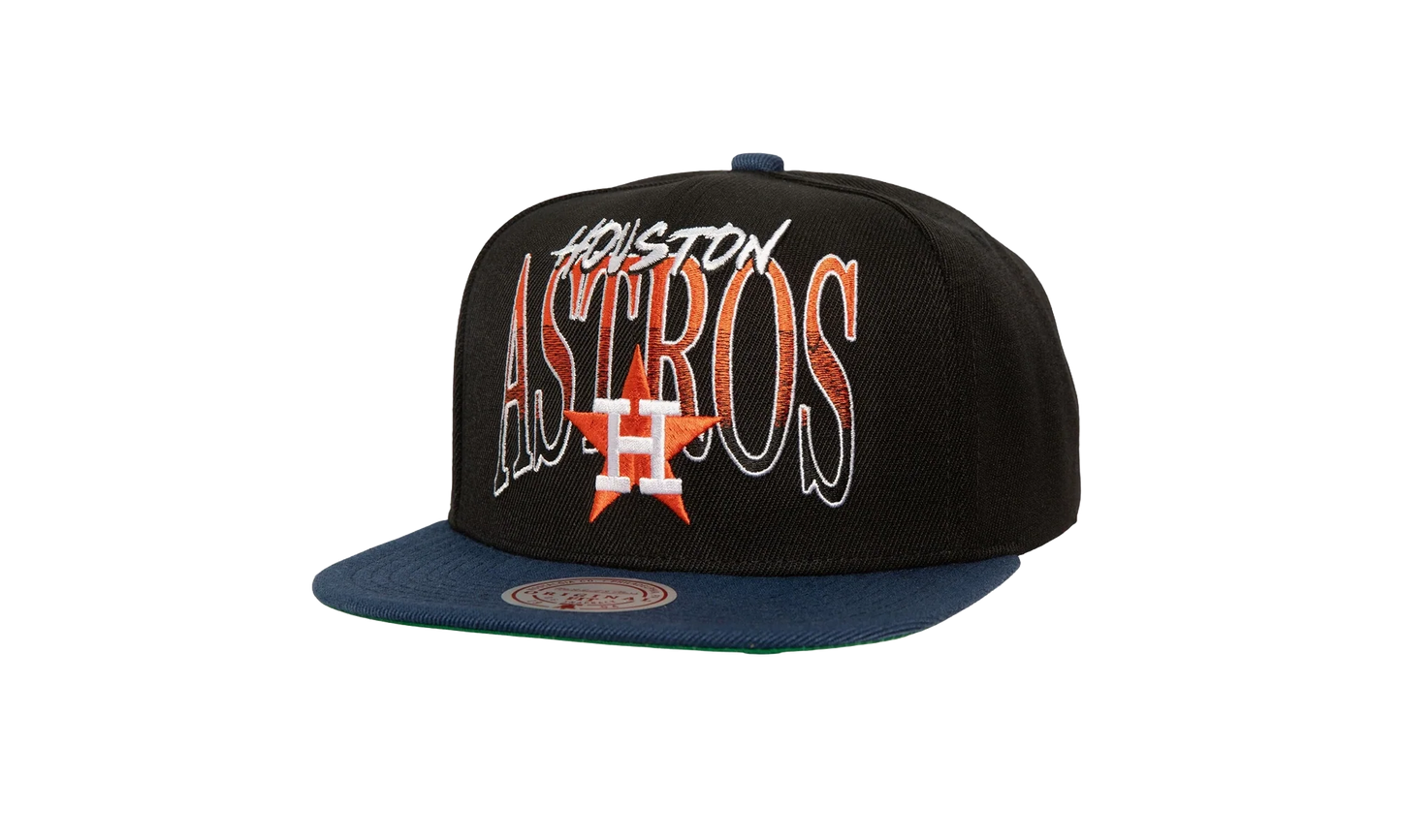 MLB Cooperstown Rise Up Snapback Cap "Houston Astros - Black" HS8504 HASBLCK
