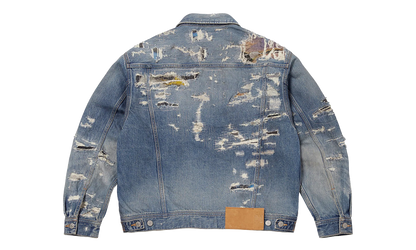 MM6 Maison Margiela Distressed Selvedge Denim Trucker Jacket "SS26 - Blue" SU27184