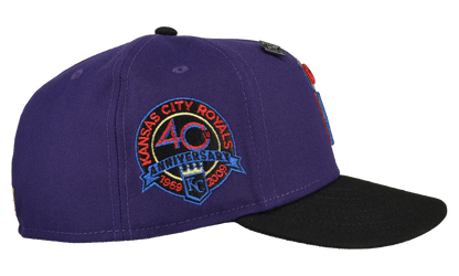 59FIFTY Kansas City Royals Trippy 40th Anniversary Patch Fitted Hat "Blue / Grey" 123451297206
