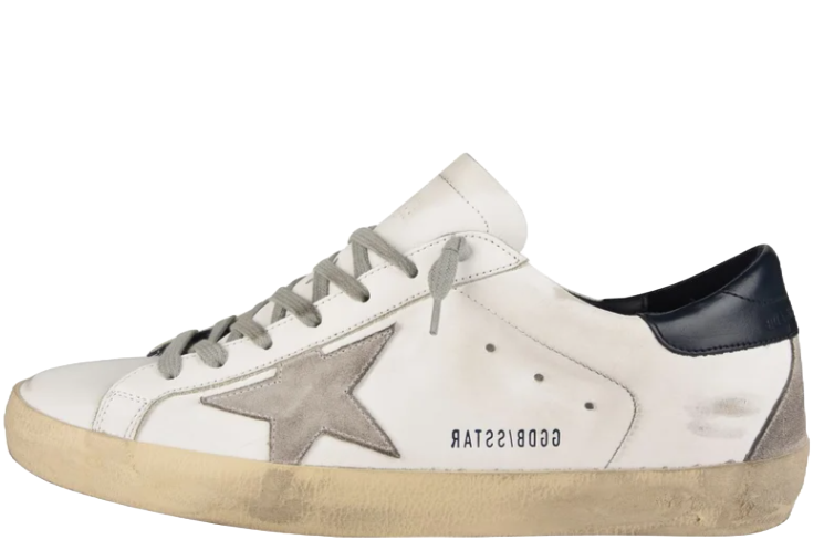 Superstar Low Top Trainers Wht/Blue Star