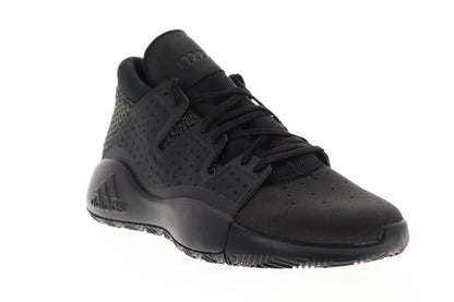 Pro Vision BB9303 Mens Black Canvas Mid Top Athletic Gym Basketball Shoes