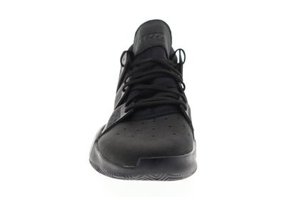 Pro Vision BB9303 Mens Black Canvas Mid Top Athletic Gym Basketball Shoes
