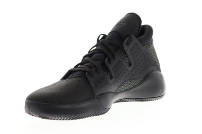 Pro Vision BB9303 Mens Black Canvas Mid Top Athletic Gym Basketball Shoes