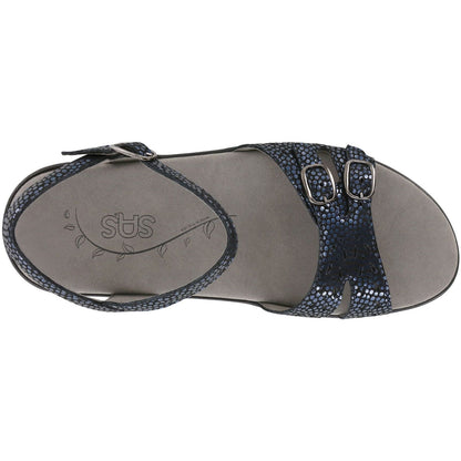 Women's Duo Quarter Strap Sandal in Navy Perla