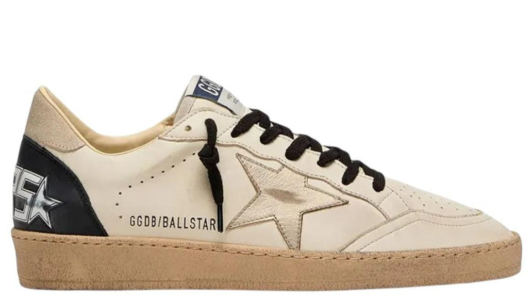 Golden Goose Ball Star White Beige Platinum Black
