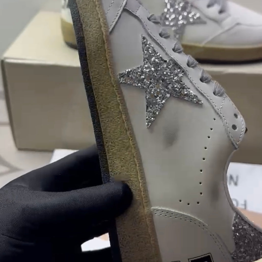 Ball Star White Silver Glitter (Women's)