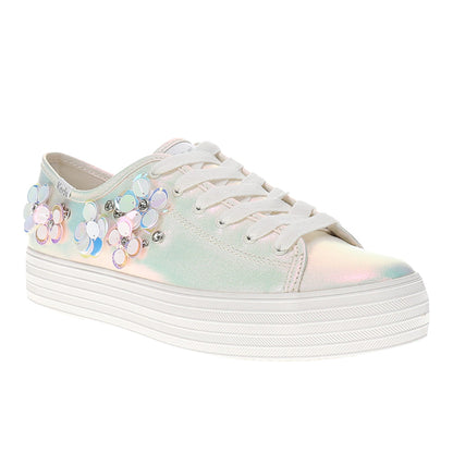 Triple Kick Canvas Floral Embellished Celebrations Lace Up Sneakers