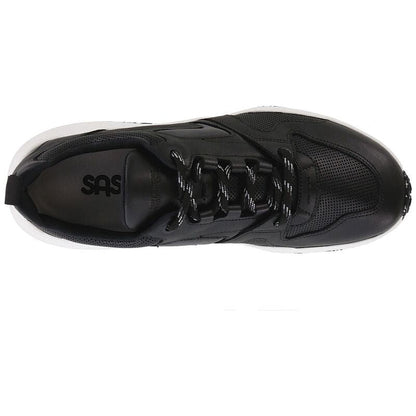 Men's Low Country-Y Lace Up Sneakers in Black Perf
