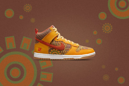 Dunk High ‘Somos Familia’ - Off Noir/Starfish/Dark Driftwood