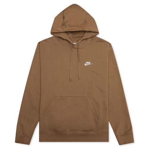 Sportswear Club Fleece Pullover Hoodie - Dark Driftwood/White