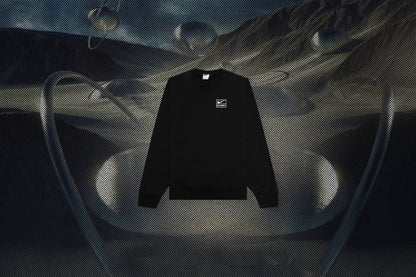 Washed Fleece Crew Neck - Black/Black/Sail