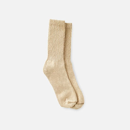 Cotton Blend Ragg Crew Boot Socks