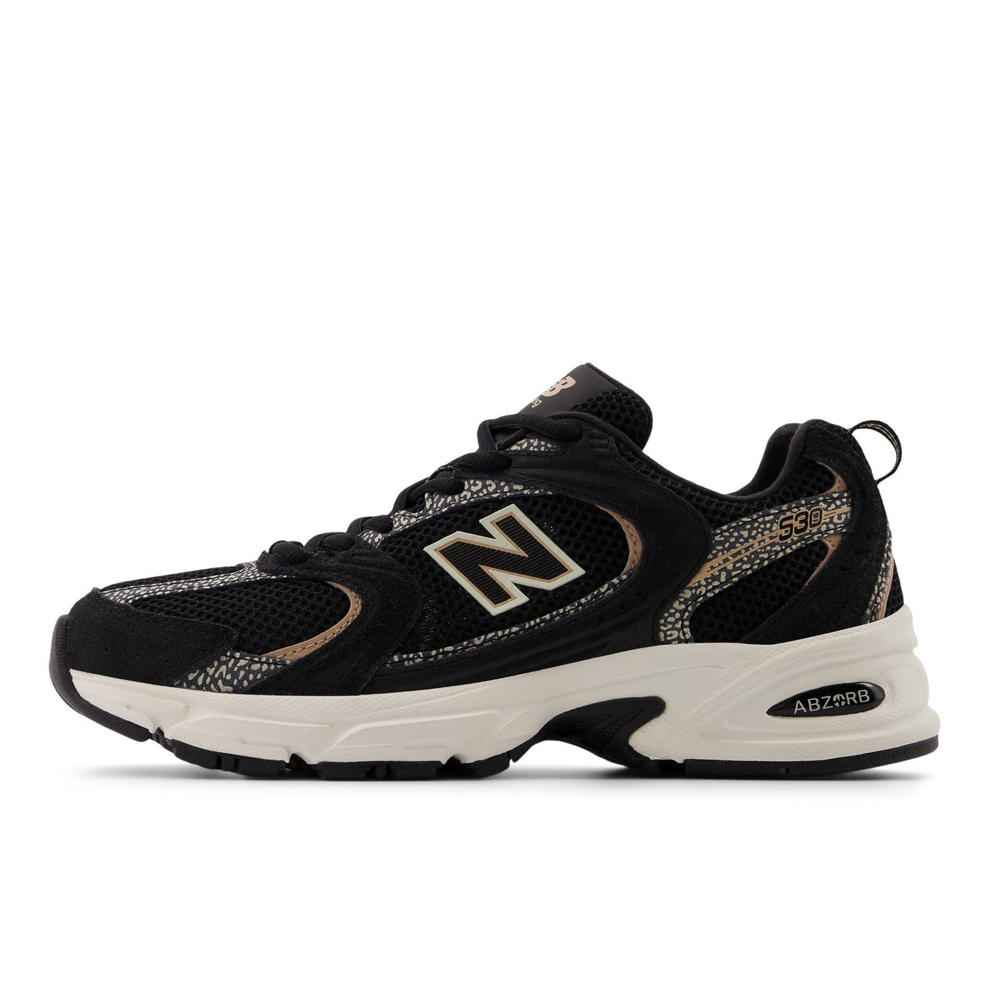 Unisex 530 in Black with Flat Taupe